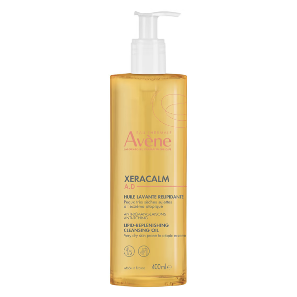 a bottle of Avène XeraCalm AD Lipid-Replenishing Cleansing Oil 400ml - buy online at vitamister CH