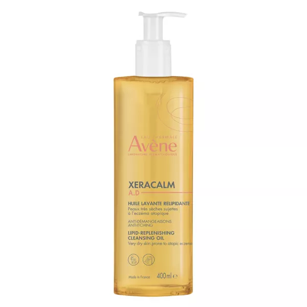 a bottle of Avène XeraCalm AD Lipid-Replenishing Cleansing Oil 400ml - buy online at vitamister CH