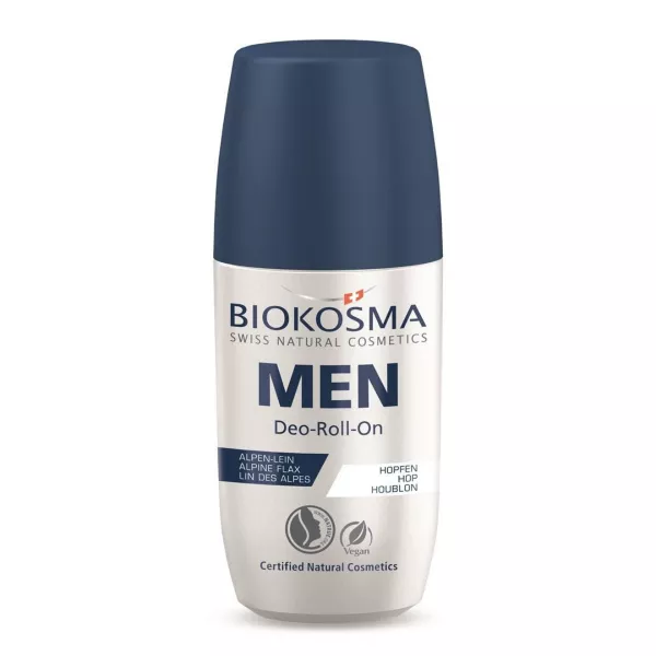 BIOKOSMA Men Deo Roll-On with Organic Ingredients, 60ml - Shop now in Switzerland at Vitamister