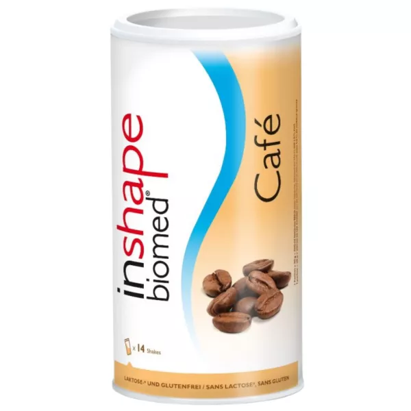 inshape biomed Café shake mix, gluten-free, buy on vitamister.ch in Switzerland.