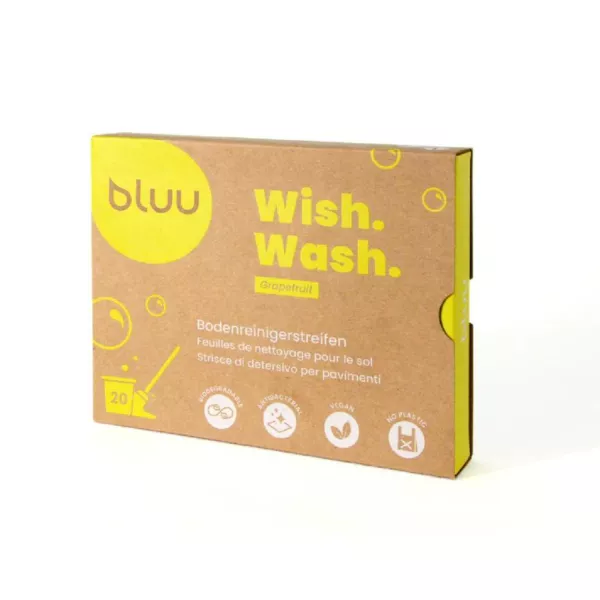 Eco-friendly bluu Grapefruit Scented Floor Cleaner Strips, 20cnt - Clean your home sustainably with vitamister.