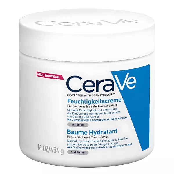 CeraVe Baume Hydratant pot de 454g pour peaux sèches à très sèches.