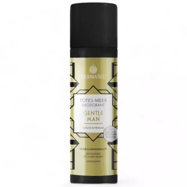 DermaSel Dead Sea Deodorant Gentleman 150ml bottle - 24-hour protection deodorant for men with Dead Sea minerals. Available at vitamister in Switzerland.
