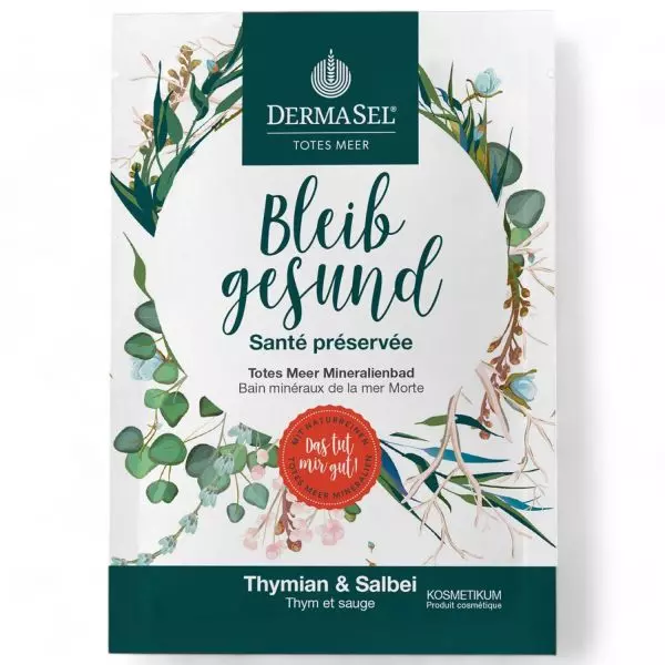 Dermasel Stay Healthy Bath Salt 60g package - Boost your immunity naturally with this premium mineral bath salt, available at vitamister Switzerland