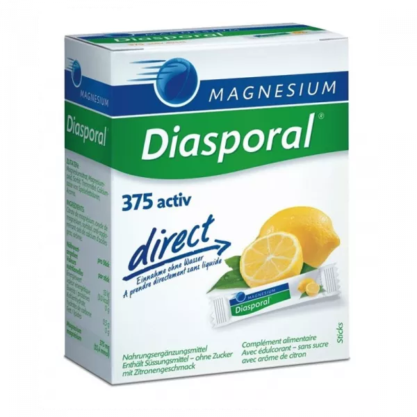 Magnesium Diasporal Magnesium 375 Activ Direct Lemon Sticks (60 Count)