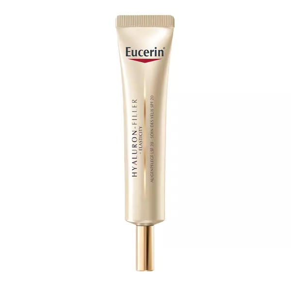 Die Eucerin Hyaluron-Filler Elasticity Augenpflege LSF20 hilft gegen Falten und verbessert die Elastizität der Haut rund um die Augen. Jetzt bei vitamister.ch kaufen für eine frischere Augenpartie.