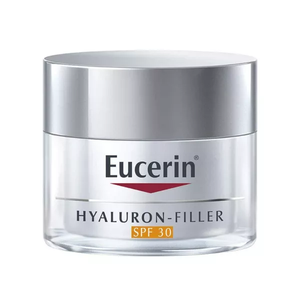 La Crème de jour FPS30 Eucerin Hyaluron-Filler réduit visiblement les rides et offre une hydratation intense avec une protection solaire. Achetez maintenant sur vitamister.ch pour une peau plus lisse et éclatante.
