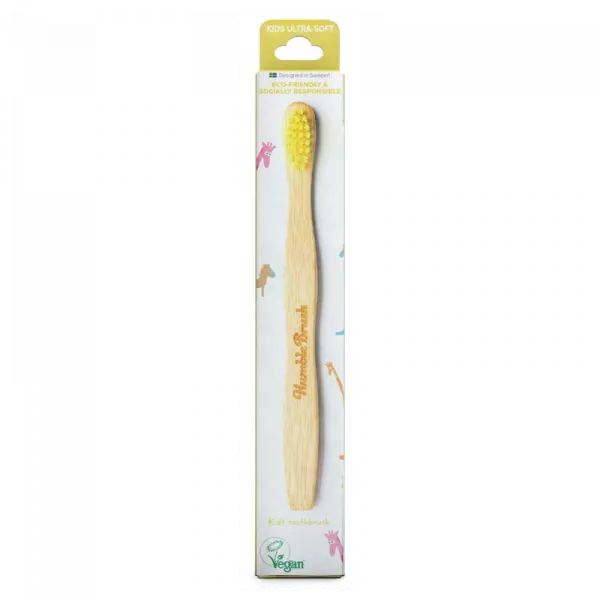 The Humble Co. Bamboo Kids Toothbrush Yellow (1 Count)