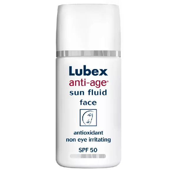 Protection solaire et bienfaits anti-âge dans un fluide visage léger par Lubex