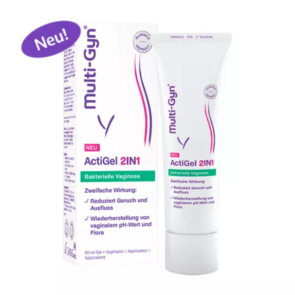 Multi-Gyn ActiGel 2en1 pour le soulagement de la vaginose bactérienne, disponible chez Vitamister.