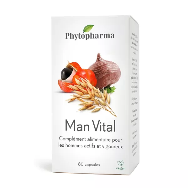 Unleash your vitality with Phytopharma Man Vital Capsules, a powerful blend of natural ingredients to support men's energy, stamina, and overall well-being. Discover it at vitamister.