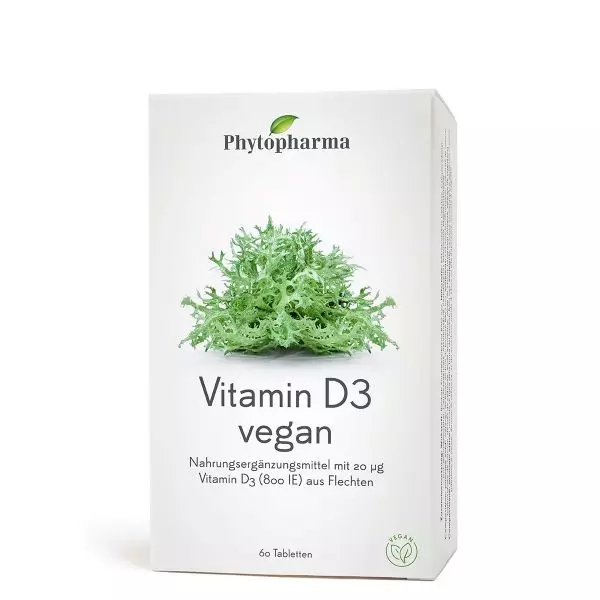 Phytopharma Vitamin D3 Vegan Comprimés (60 Pièces)