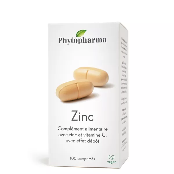 Phytopharma Zink Tabletten liefern 5mg Zink und 500mg Vitamin C pro Tablette für eine optimale Zinkunterstützung. Jetzt bei vitamister.ch kaufen für eine bequeme tägliche Ergänzung.