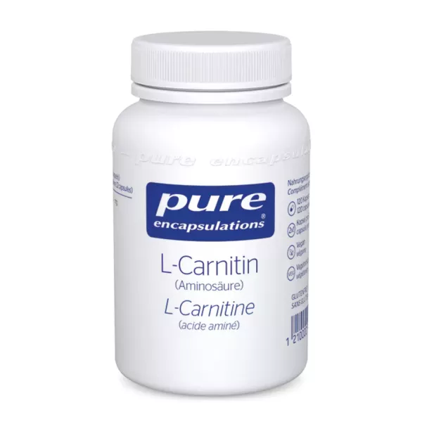 Pure Encapsulations L-Carnitine bottle, available in Switzerland at vitamister.