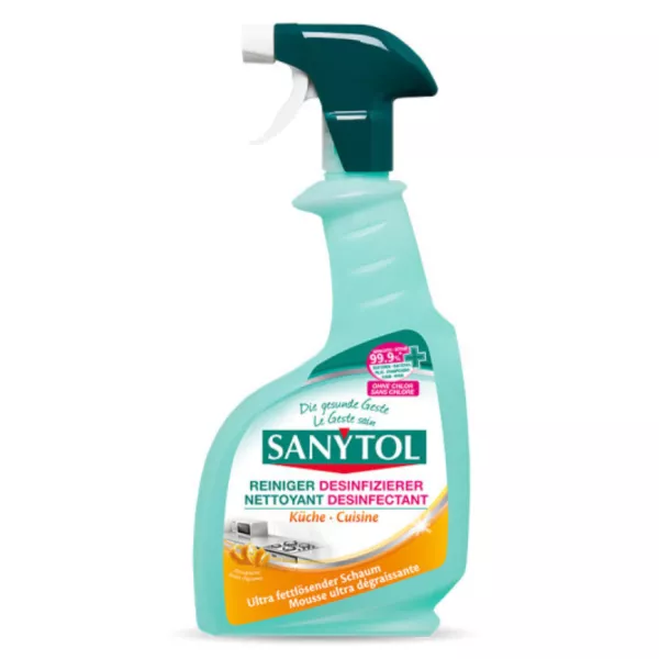Sanytol Désinfectant Cuisine, assurant la propreté de votre cuisine. Disponible chez Vitamister Suisse.