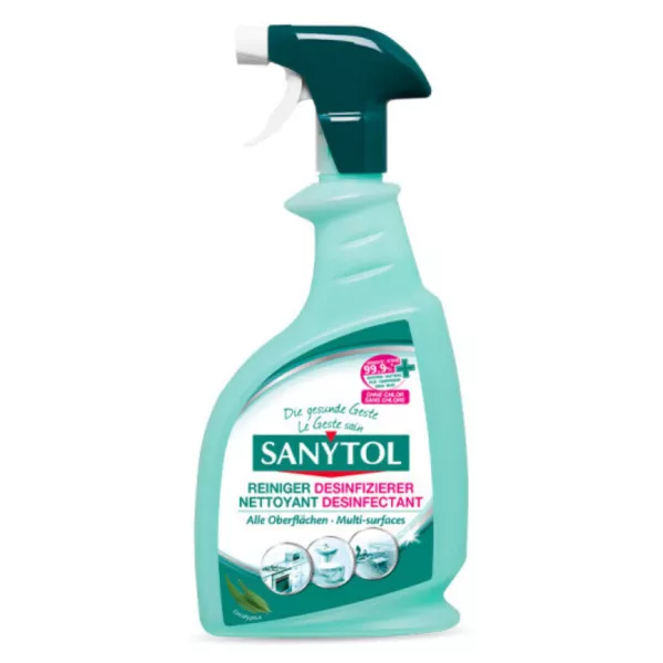 Sanytol Multi-Purpose Disinfectant - Eucalyptus, cleans and disinfects all surfaces.