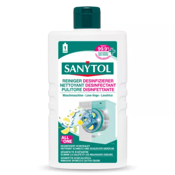 Nettoyant et Désinfectant pour Lave-linge Sanytol - Solution d'entretien efficace pour appareils disponible chez vitamister en Suisse