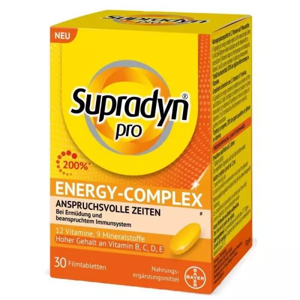 Supradyn Pro Energy-Complex Film-Coated Tablets, 30cnt