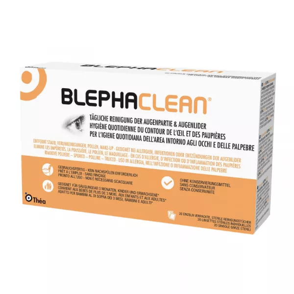 Blephaclean Augenlid Reinigungstücher - steril einzel verpackt