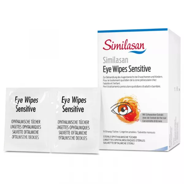 Similasan Eye Wipes Sensitive für sanfte Augenreinigung, 140 Tücher