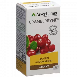 Arkocaps Organic Cranberry Capsules packaging - natural urinary support available in Switzerland at Vitamister.