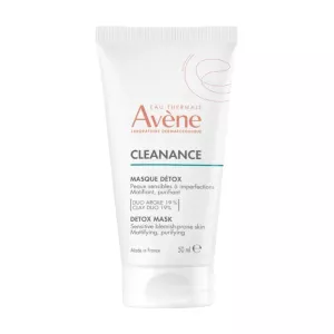 Détoxifiez et purifiez votre peau avec le Masque Détox Cleanance d'AVENE, formulé avec l'Eau Thermale d'Avène apaisante et des minéraux d'argile absorbants.