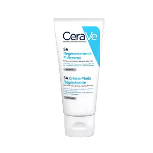 CeraVe SA Crème Pieds Régénérante pour les pieds extrêmement secs, rugueux et fissurés, enrichie en acide salicylique et en céramides essentiels.