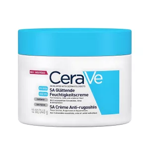 CeraVe SA Smoothing Moisturizing Cream provides intense hydration and gentle exfoliation for smoother, softer skin. Buy now at vitamister.ch for fast delivery across Switzerland.