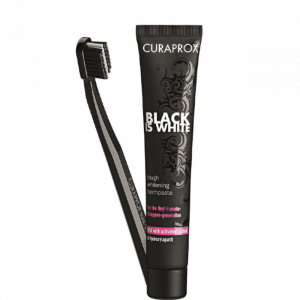 Curaprox Black is White Zahnbürste + Zahnpasta (90ml)