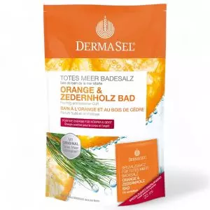 Dermasel Sel de bain de la Mer Morte Orange & Bois de cèdre, 420ml