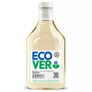 Lessive liquide Ecover Zero Sensitive, un choix doux et écologique pour les peaux sensibles.