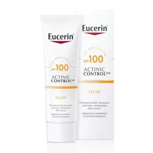 Eucerin Actinic Control Fluid LSF100 bietet hohen Sonnenschutz für sonnengeschädigte und sonnenempfindliche Haut. Jetzt bei vitamister.ch kaufen für zuverlässige UV-Abwehr.