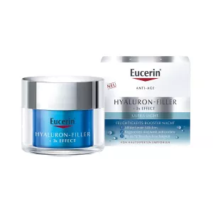 Eucerin Hyaluron-Filler Moisture Booster Night deeply hydrates and plumps the skin overnight for a rejuvenated, radiant complexion. Buy now at vitamister.ch for intense, long-lasting moisture.