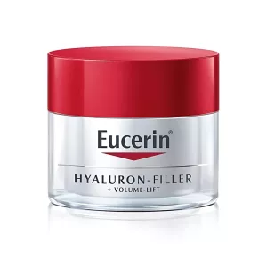 Eucerin Hyaluron-Filler + Volume-Lift Day Cream for normal to combination skin visibly reduces wrinkles and lifts facial contours. Buy now at vitamister.ch for youthful, radiant skin.