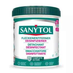 Sanytol Détachant Désinfectant, assurant la propreté de vos textiles. Disponible chez Vitamister Suisse.