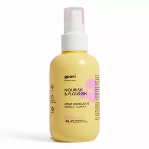 Flacon de Spray Démêlant Goovi 150ml pour tous types de cheveux - solution anti-nœuds disponible chez vitamister en Suisse.