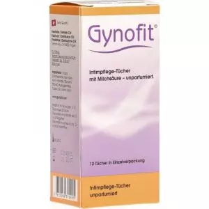 Gynofit Lingettes Intime Non Parfumées (12 pièces)