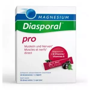 Magnesium Diasporal Pro Direct Sticks. Achetez des compléments de magnésium en ligne en Suisse chez vitamister.ch.