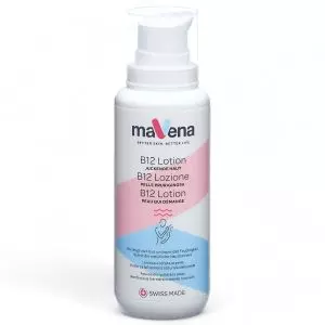 Mavena B12 Lotion 200ml bottle - Soothing relief for itchy, dry skin. Available now at vitamister in Switzerland.