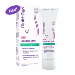 Multi-Gyn ActiGel 2in1 zur Linderung von bakterieller Vaginose, erhältlich bei Vitamister.