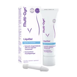 Multi-Gyn LiquiGel 50ml tube, the hormone-free hydration for vaginal health at Vitamister.