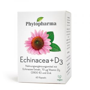 Phytopharma Echinacea + Vitamin D3 Capsules (60 Pièces)