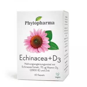 Phytopharma Echinacea + Vitamin D3 Kapseln (60 Stück)