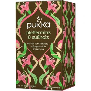 Pukka Thé à la menthe poivrée et à la réglisse biologique (20 sachets)