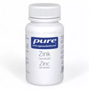 Zinc Picolinate supplement by Pure Encapsulations for immune support and skin health.