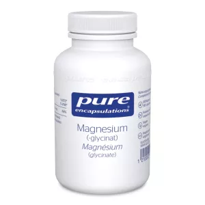 Pure Encapsulations Magnésium Glycinate favorise des taux optimaux de magnésium pour l'énergie, la fonction musculaire et la santé globale.