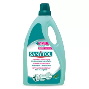 Sanytol Désinfectant Sols & Surfaces 5L, assurant la propreté de votre maison. Disponible chez Vitamister Suisse.