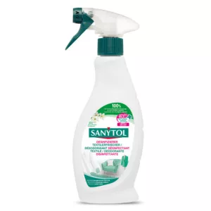 Sanytol Textilerfrischer Desinfizierer Spray, sorgt für Frische und Hygiene Ihrer Textilien. Verfügbar bei Vitamister Schweiz.
