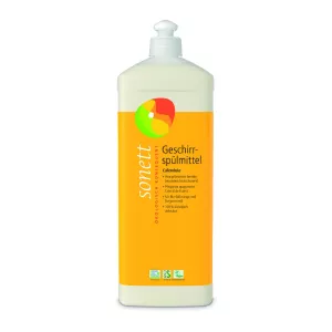 Eco-friendly Sonett Calendula Dishwashing Liquid gently cleans dishes while soothing hands