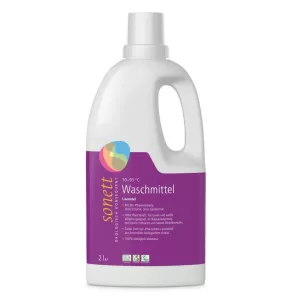 Sonett Liquid Laundry Detergent Lavender 2L bottle - Eco-friendly cleaning solution for all textiles.